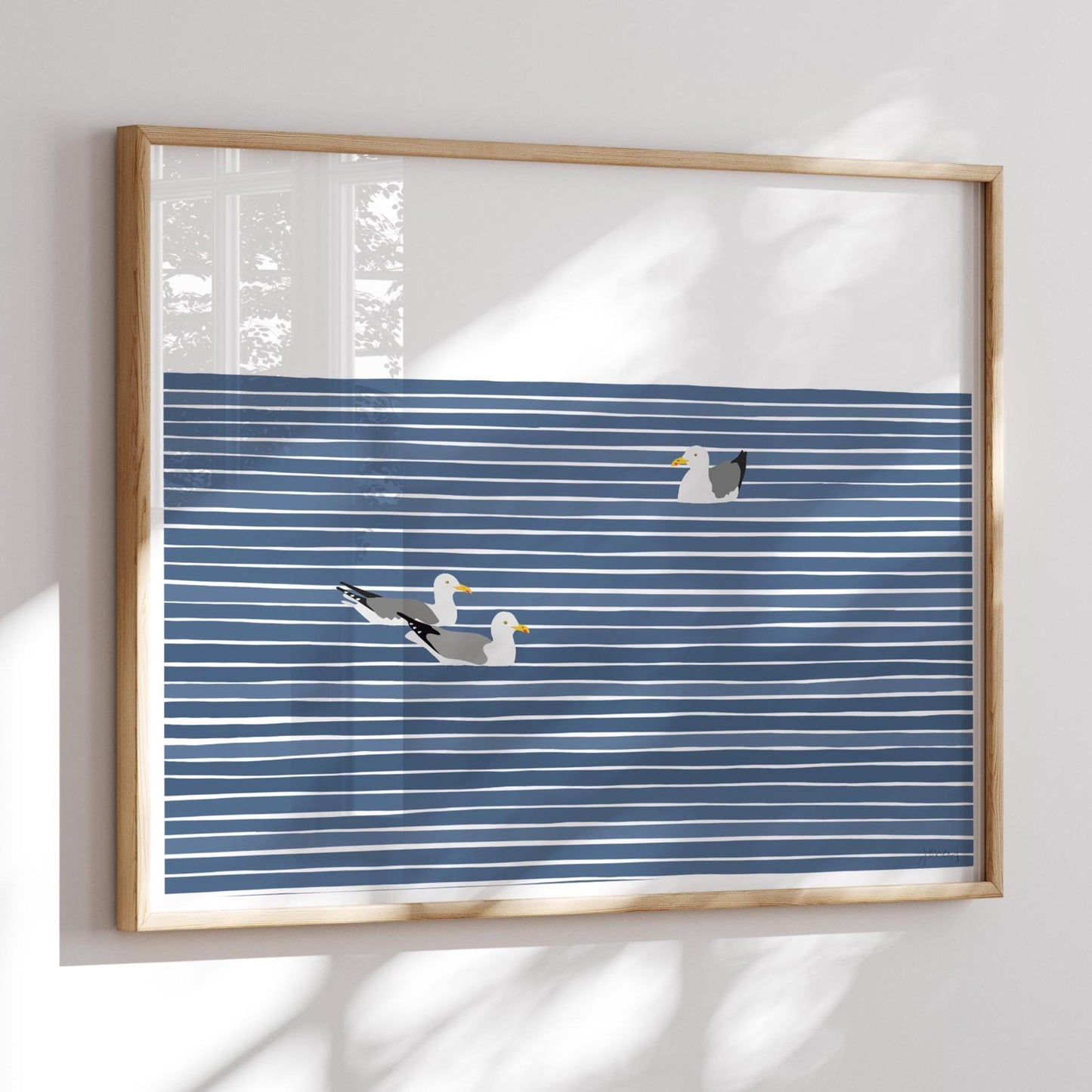 Seagull Family Art Print - Unframed or Framed - 250414