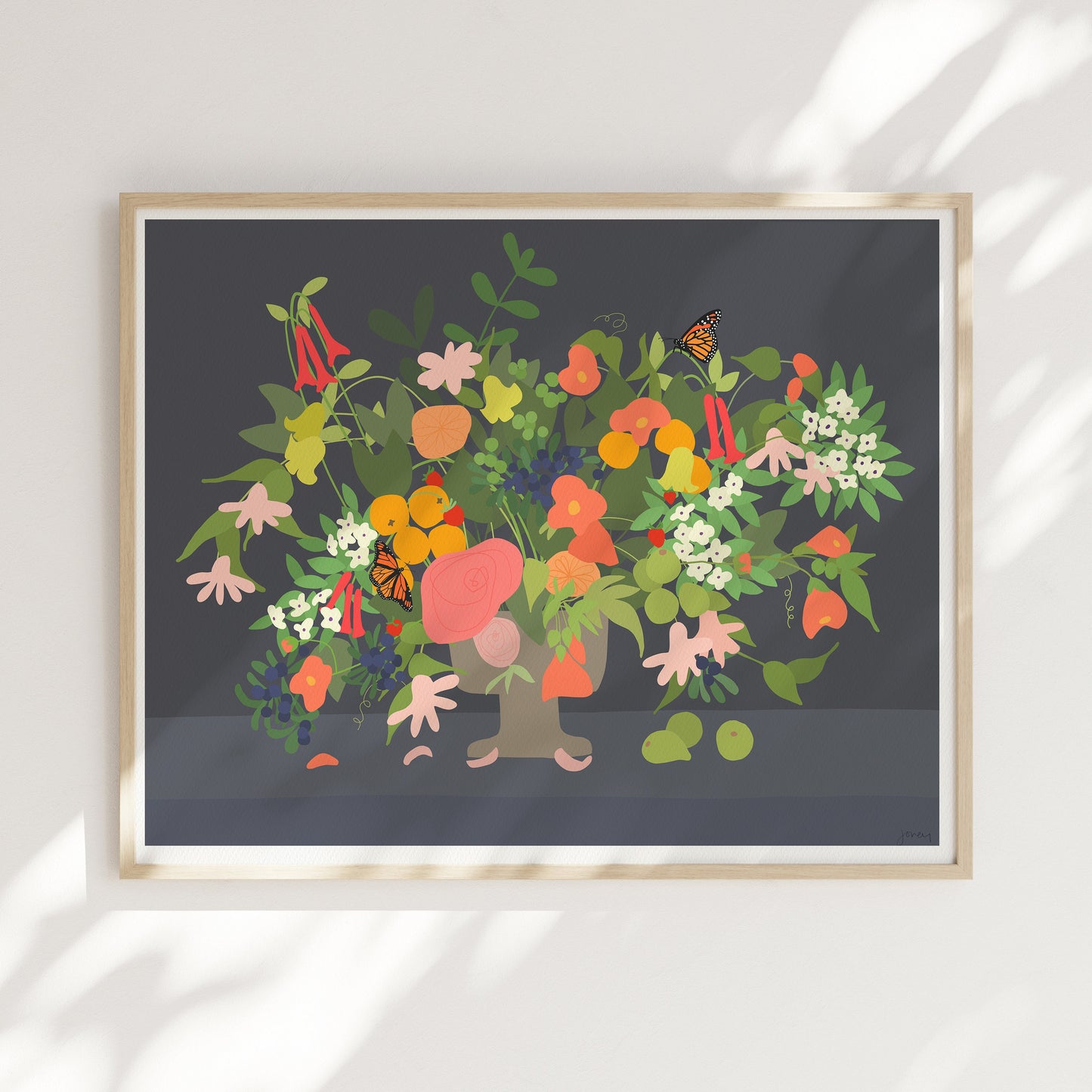 Orange Poppies Art Print - Unframed or Framed - 191214