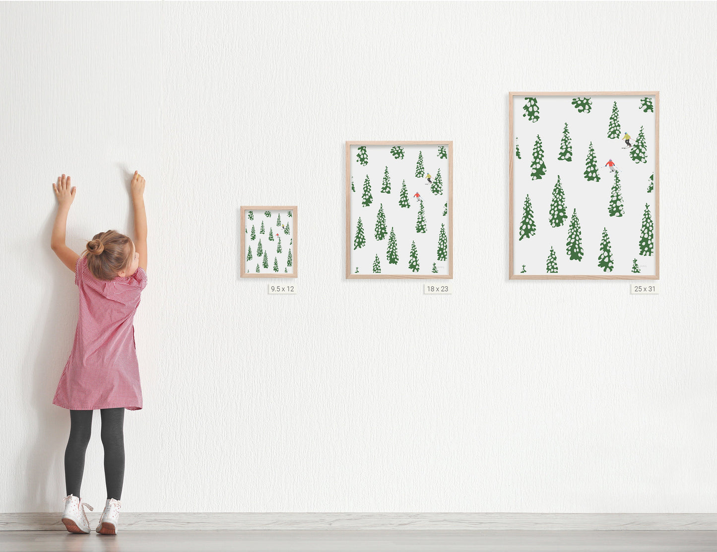 Skiing the Trees Art Print - Unframed or Framed - 230114