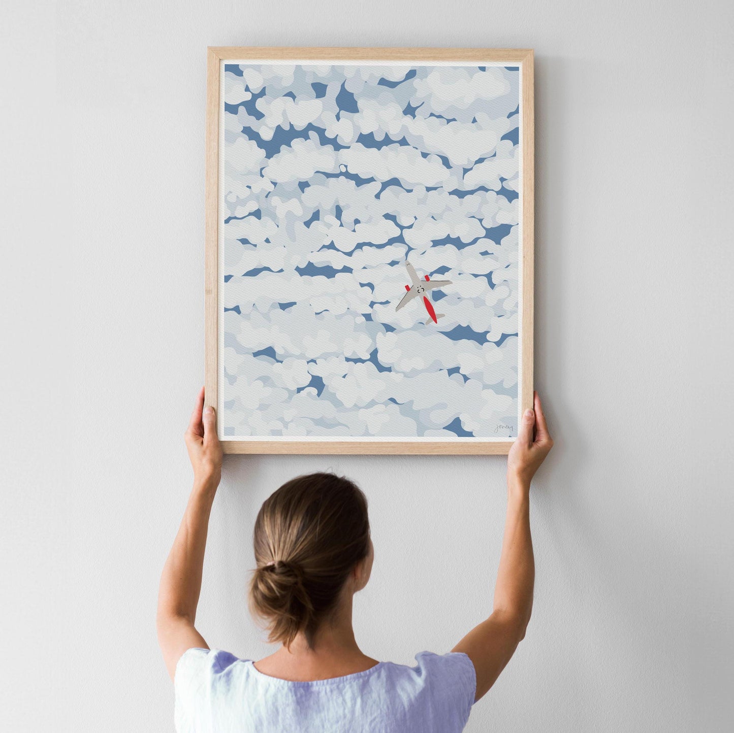 Airplane Overhead Art Print - Unframed or Framed - 140130