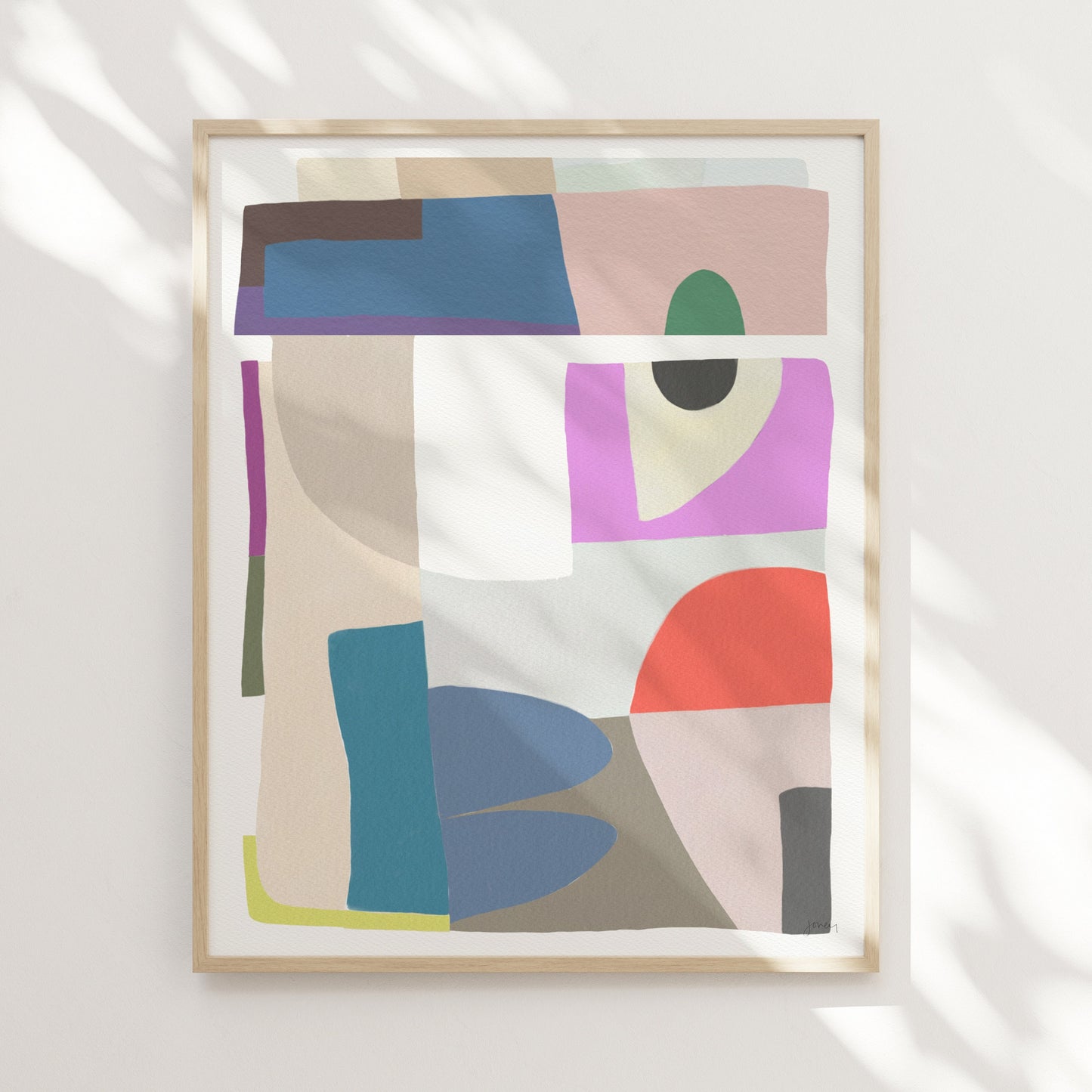 Abstract Shapes Art Print - Unframed or Framed - 180329