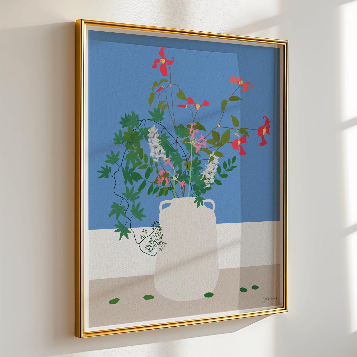 Clematis Abstract Still Life Art Print - Unframed or Framed - 210331