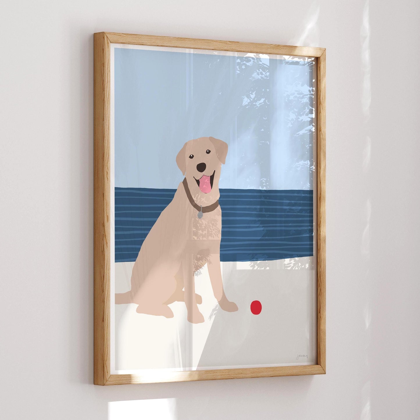 Yellow Lab Art Print - Unframed or Framed - 160522