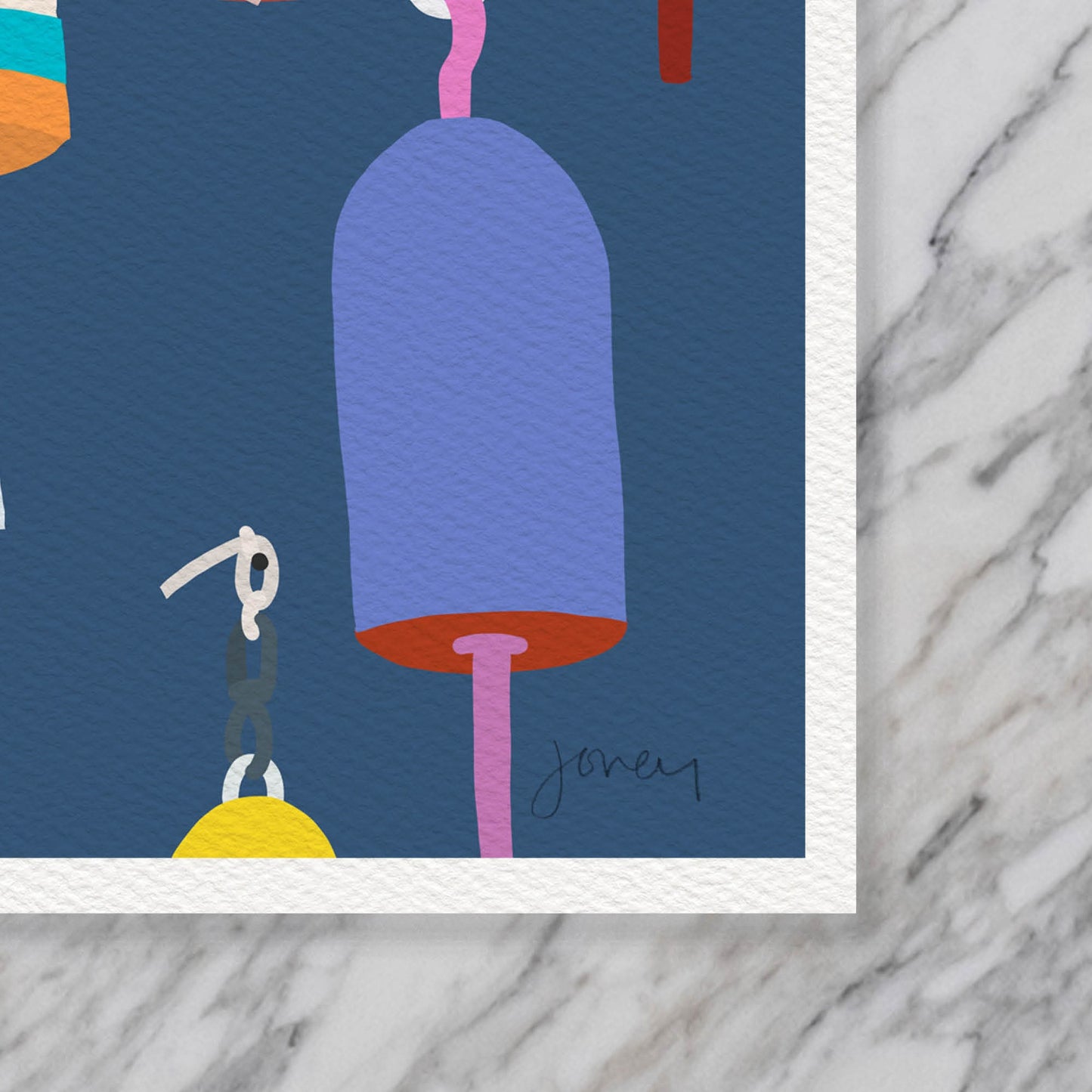 Lobster Buoys Signed Art Print - 211111