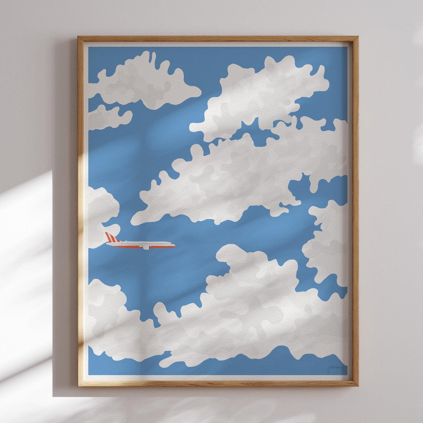 Plane in the Clouds Art Print - Unframed or Framed - 230221