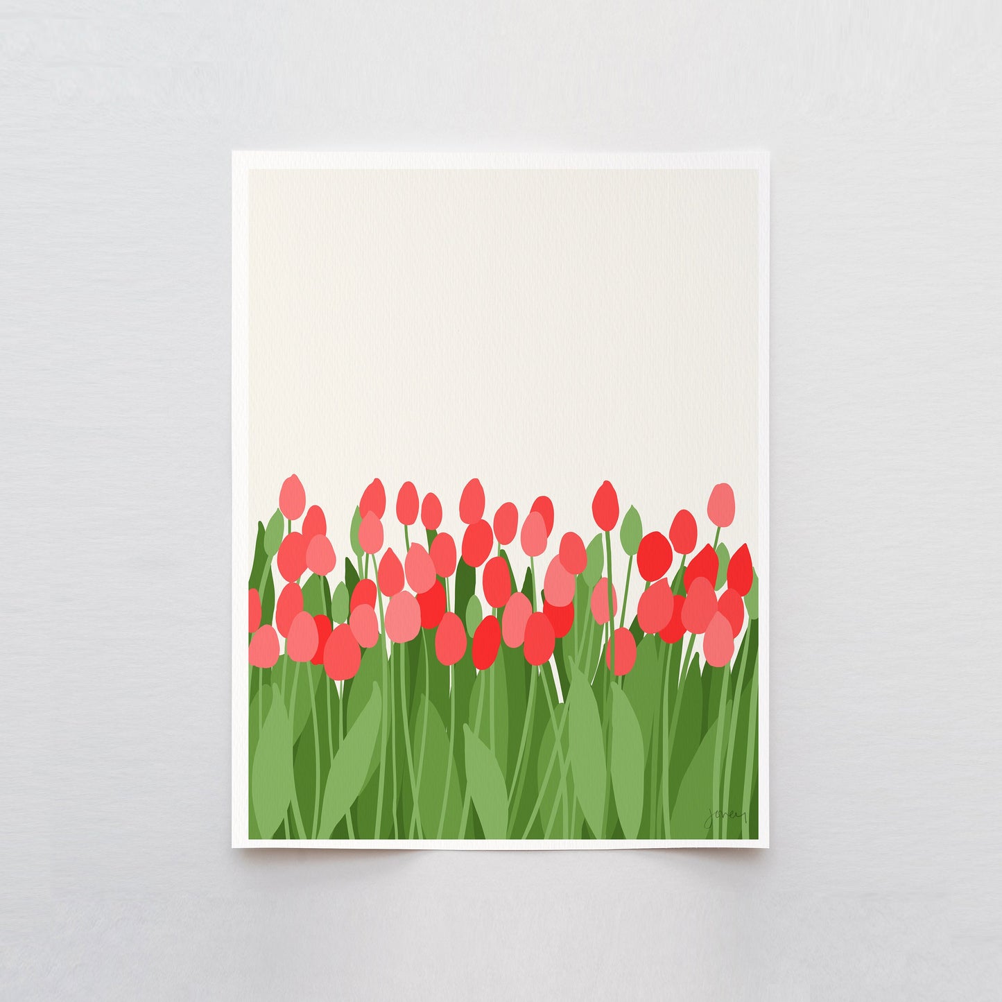 Red Tulips Art Print - Unframed or Framed - 130422