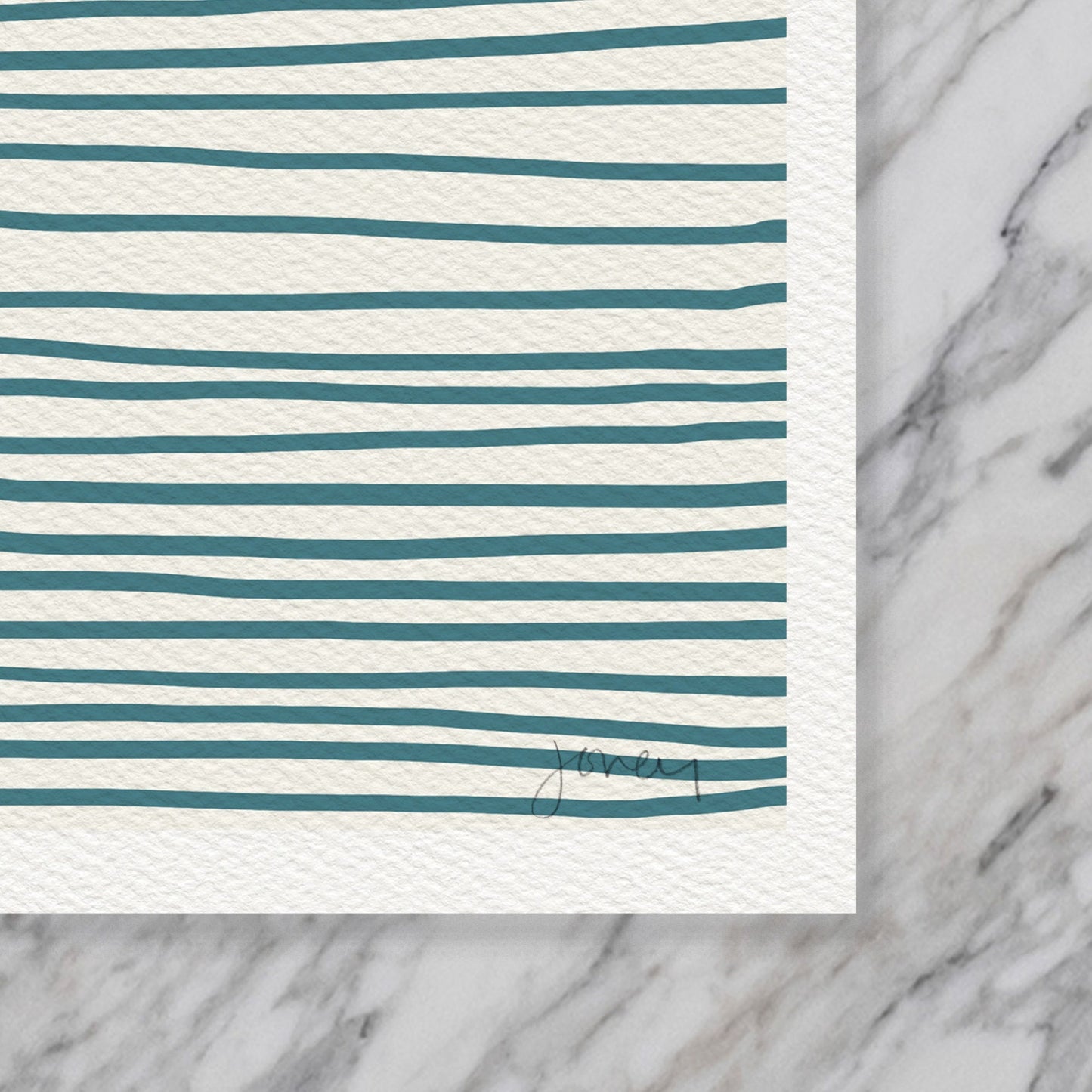 Seagull on Striped Water Art Print - Unframed or Framed - 130324