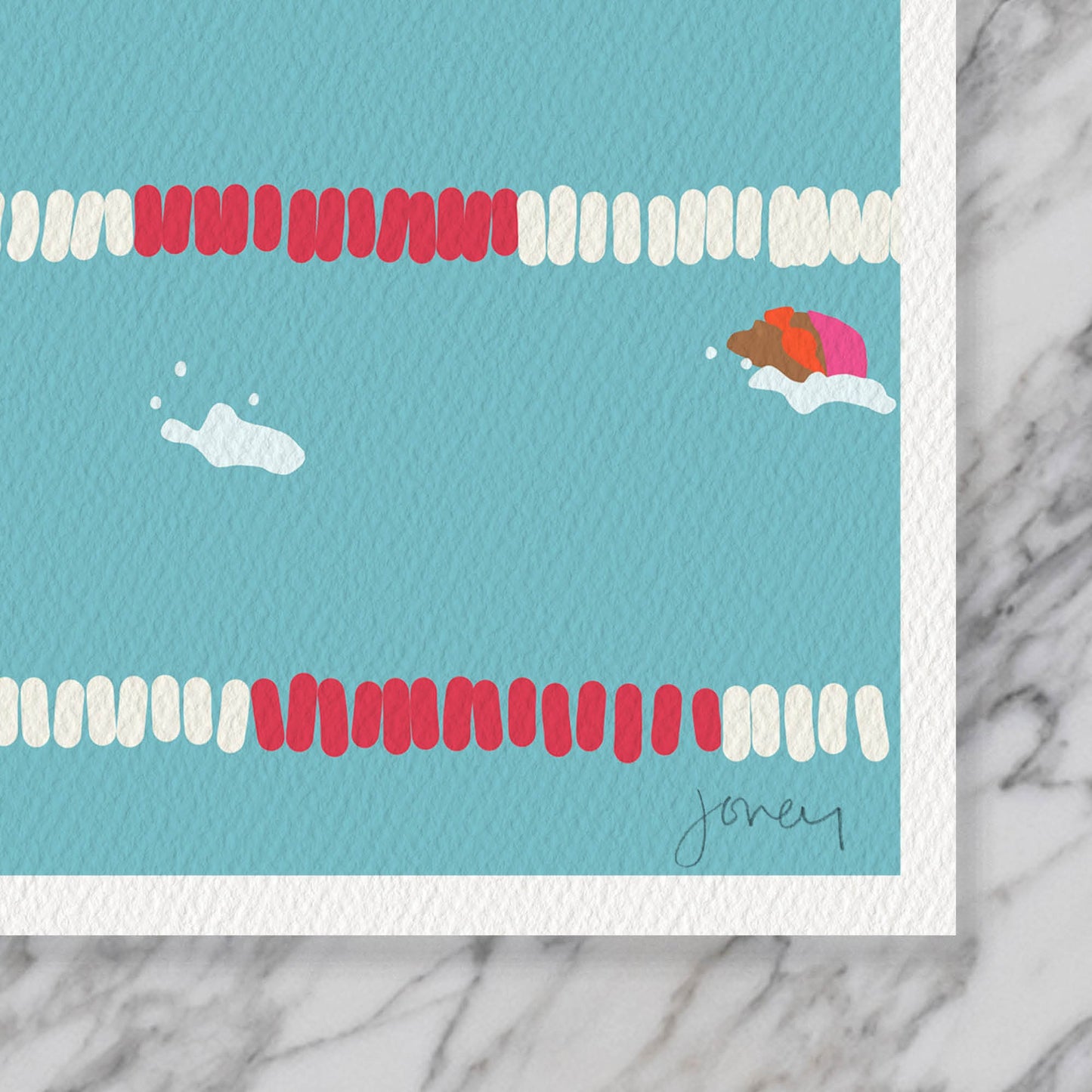 Swim Practice Art Print - Unframed or Framed - 160505