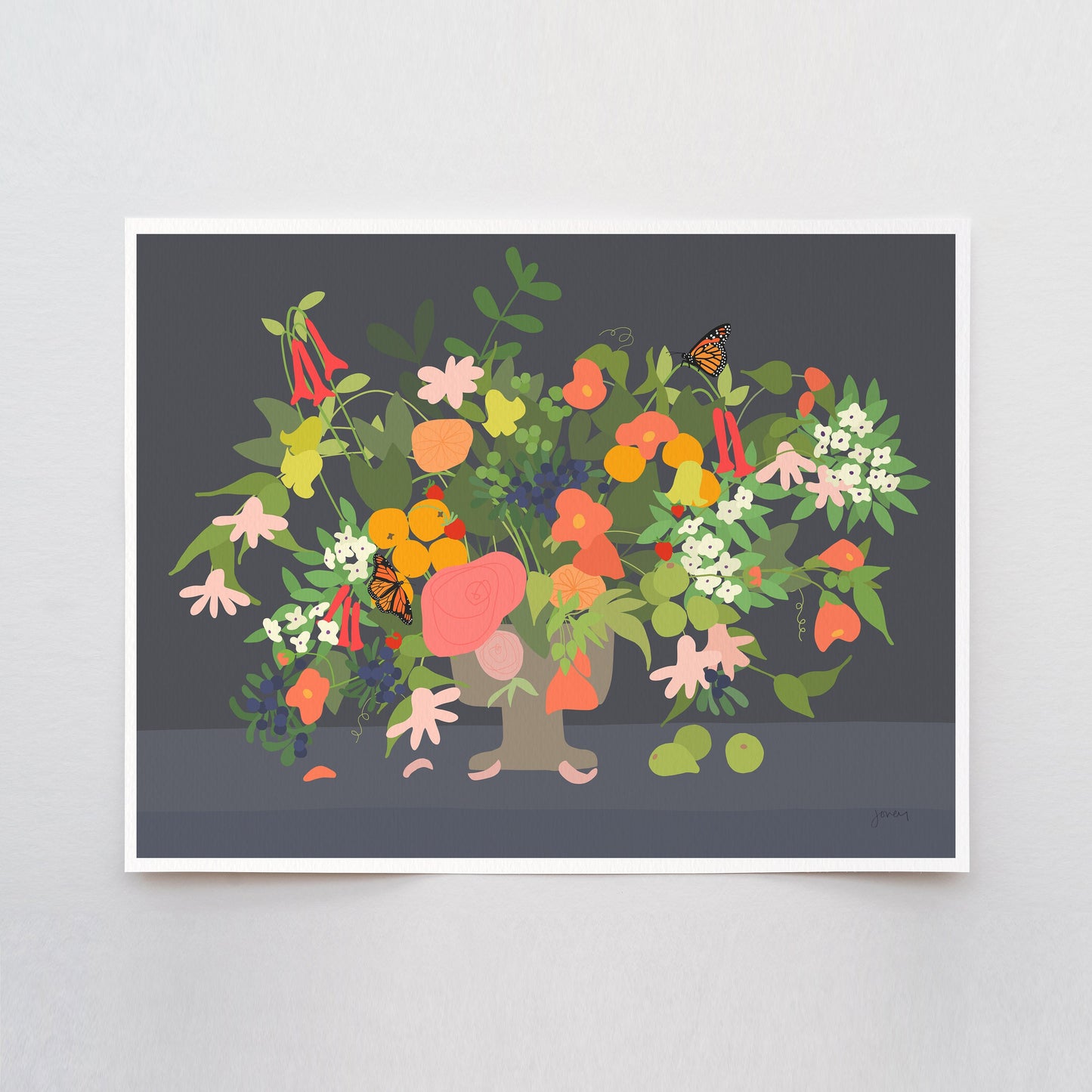 Orange Poppies Art Print - Unframed or Framed - 191214