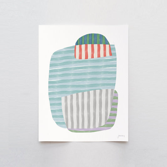 Striped Abstract Art Print - Unframed or Framed - 170914