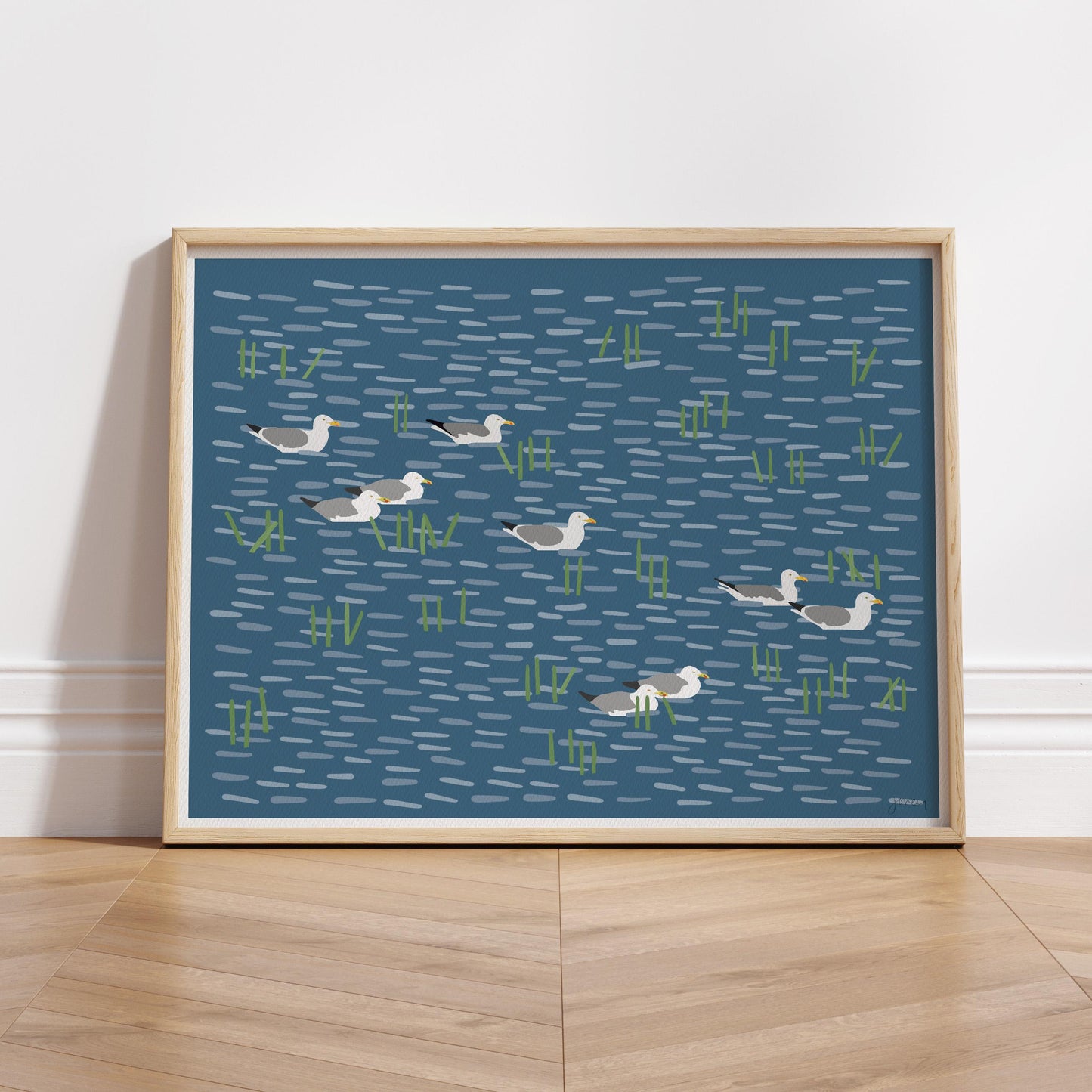 Seagulls in the Marsh - Signed - 260419