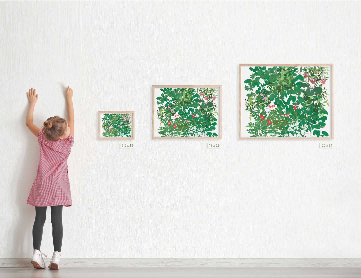 Cardinal Clematis Millefleur Art Print - Unframed or Framed - 210509