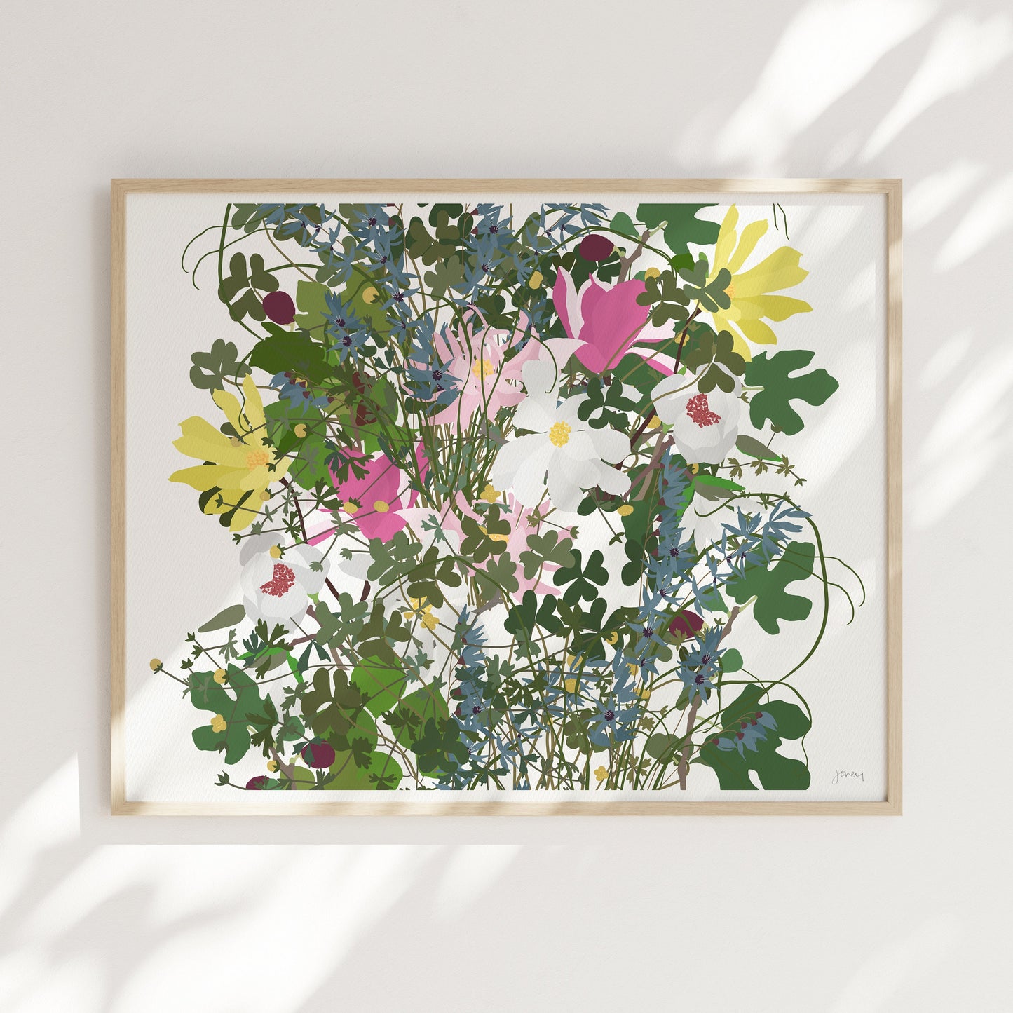 Magnolias Millefleurs Art Print - Unframed or Framed - 210322A