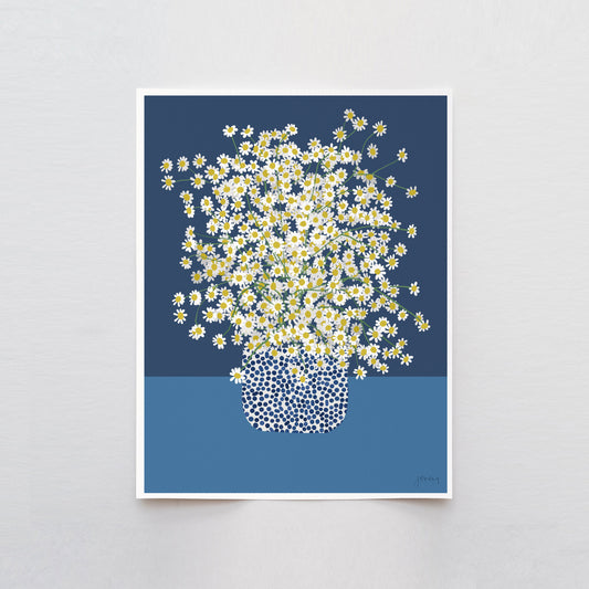 Chamomile Flower Still Life Art Print -  Unframed or Framed - 230304