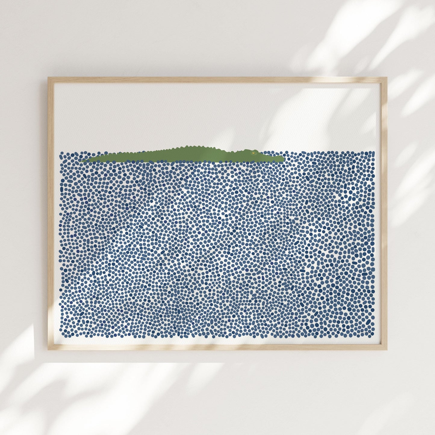 Gliding Crocodile Art Print - Unframed or Framed - 250212