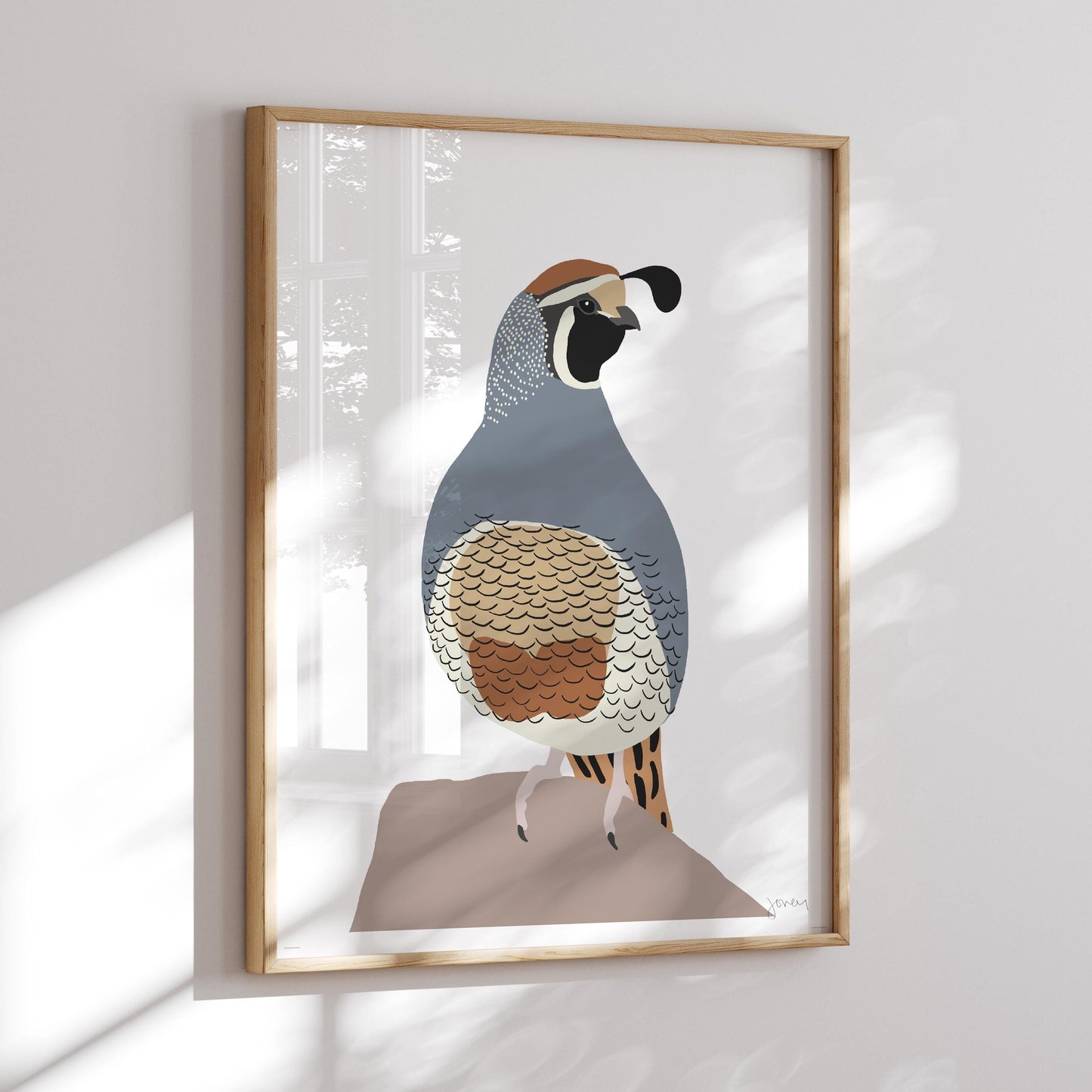 Quail Art Print - Unframed or Framed - 230208