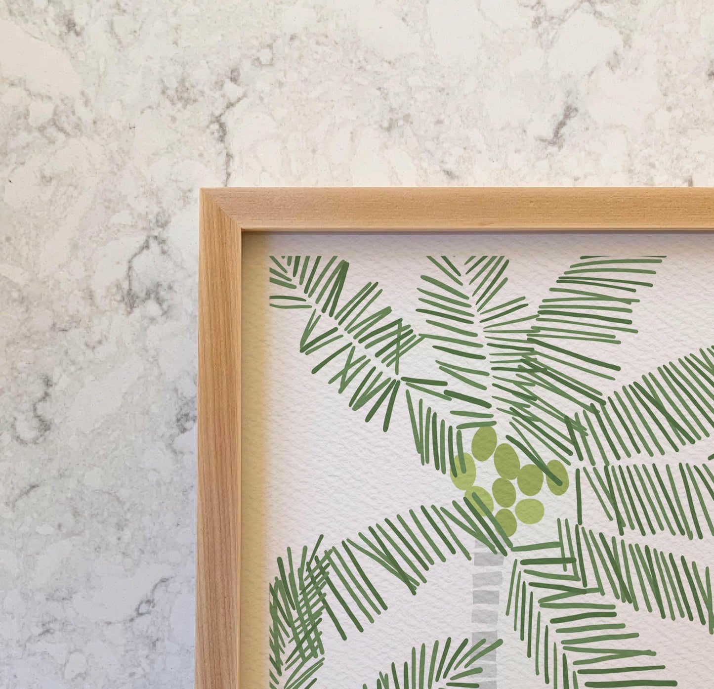 Vervet Monkeys in Palm Trees Art Print - Unframed or Framed - 250316