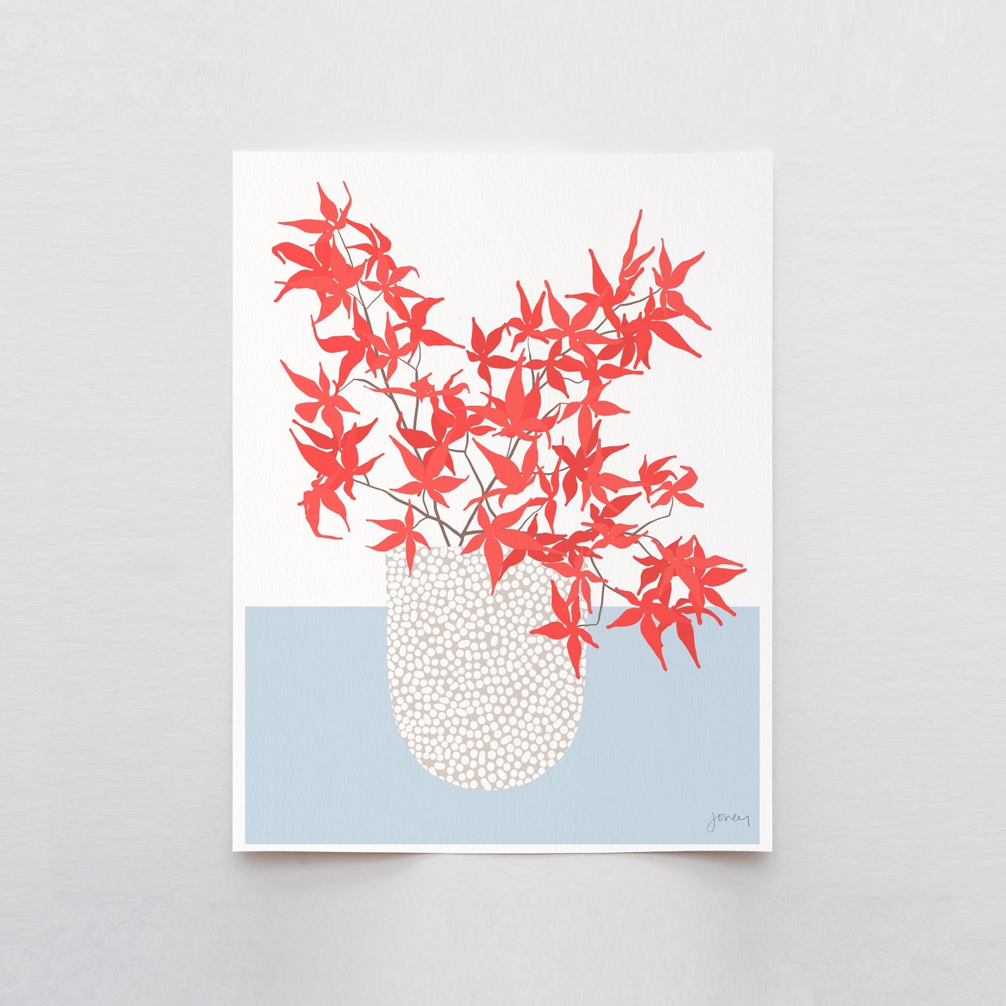 Maple Leaves Still Life Art Print - Unframed or Framed - 241110