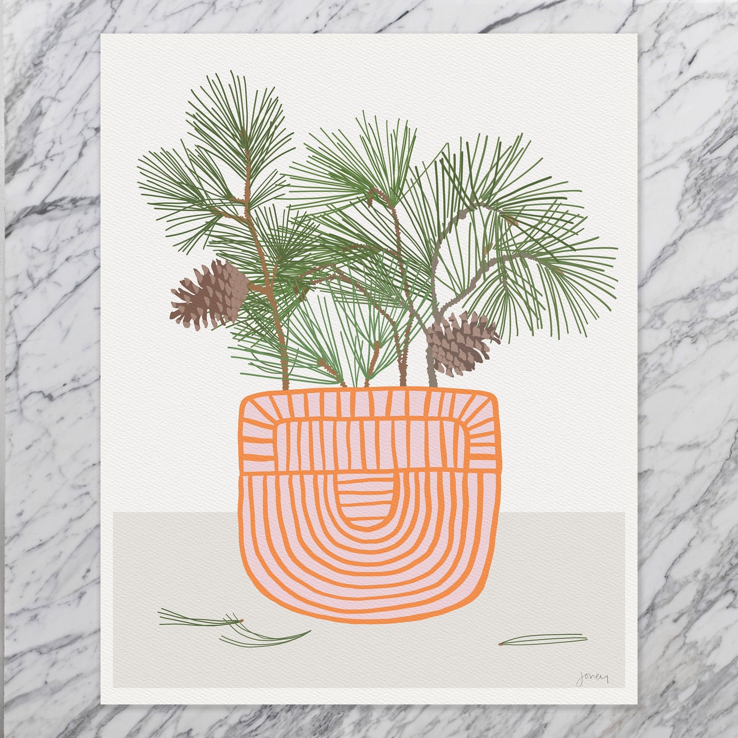 White Pine Abstract Still Life Art Print - Unframed or Framed - 210109