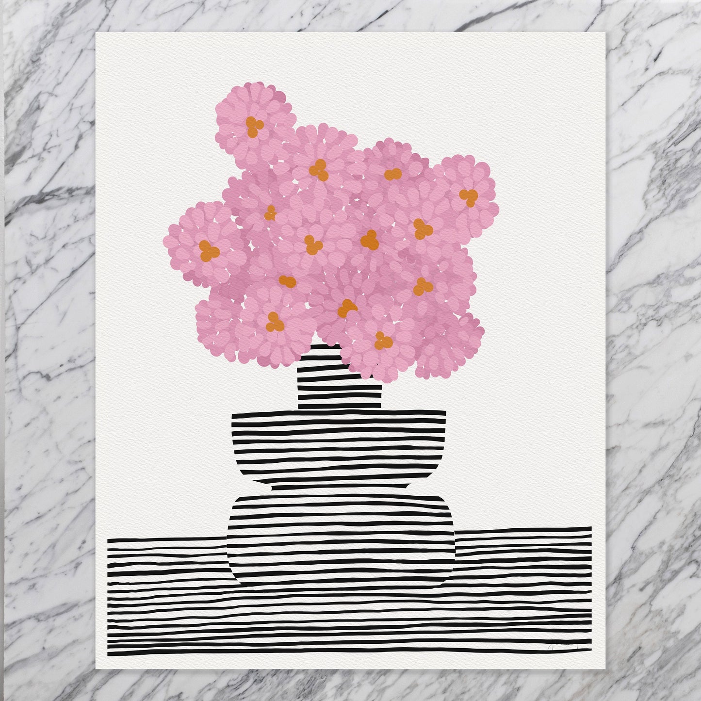 Dahlias Abstract Art Print - Unframed or Framed - 211017