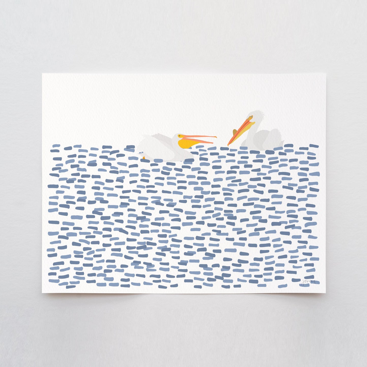 American White Pelicans Art Print - Unframed or Framed - 250224