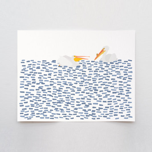 American White Pelicans Art Print - Unframed or Framed - 250224