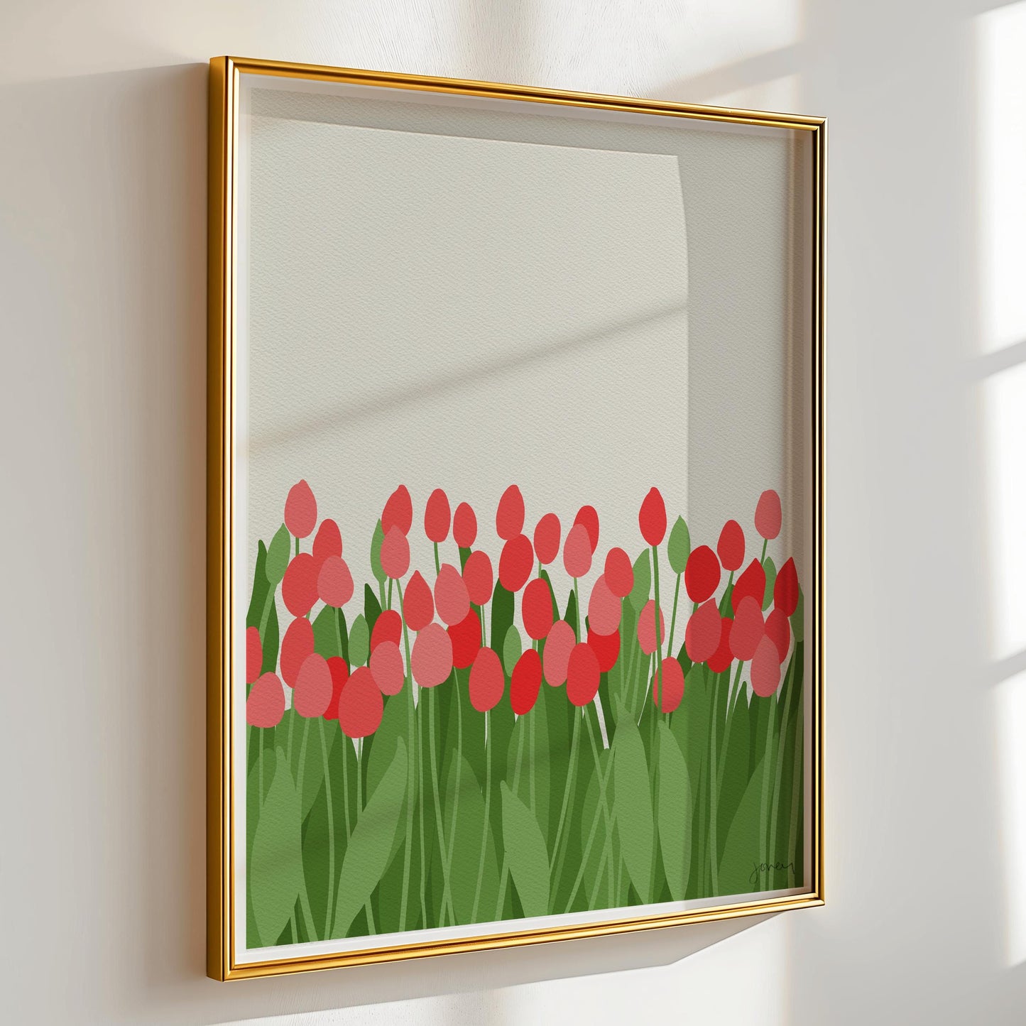 Red Tulips Art Print - Unframed or Framed - 130422