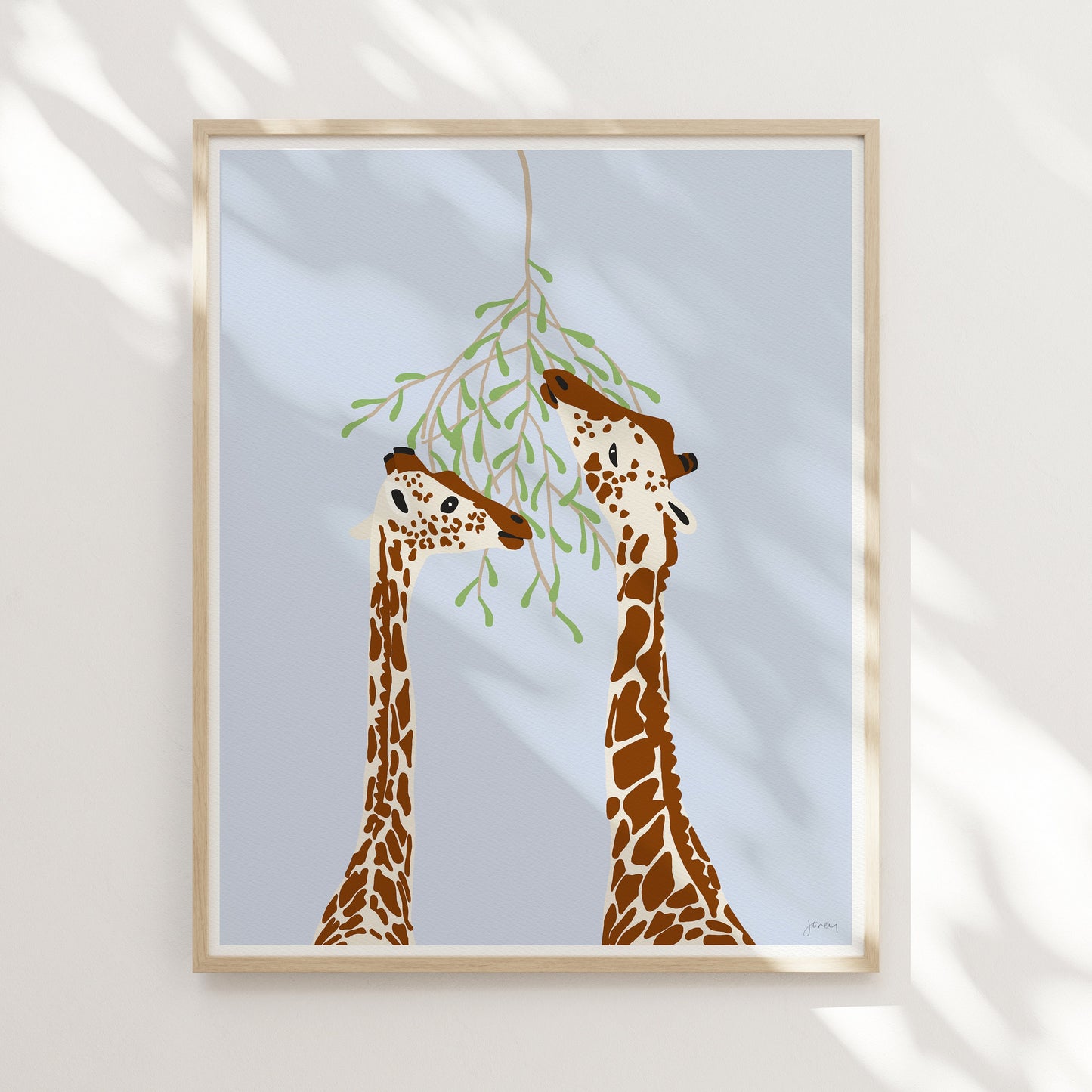Giraffe Pair Art Print - Unframed or Framed - 130116