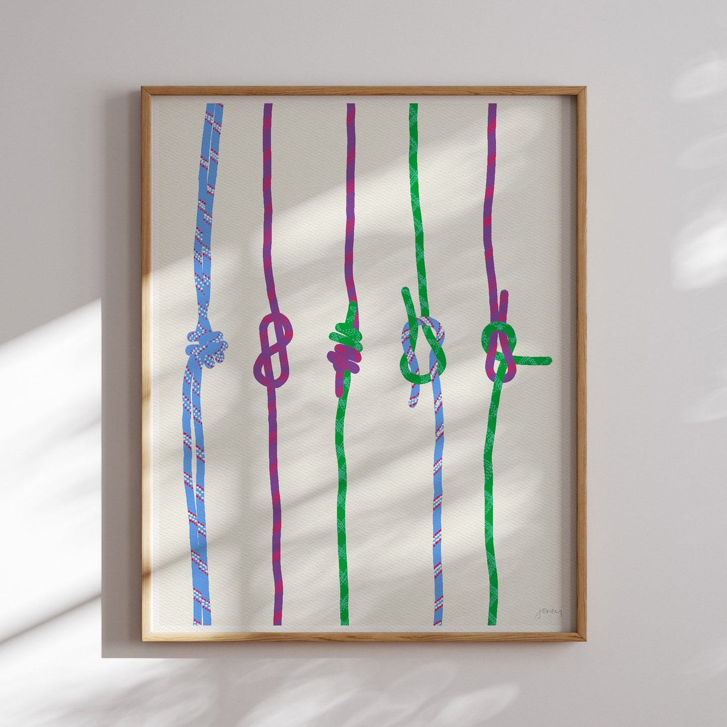 Climbing Knots Art Print - Unframed or Framed - 120306