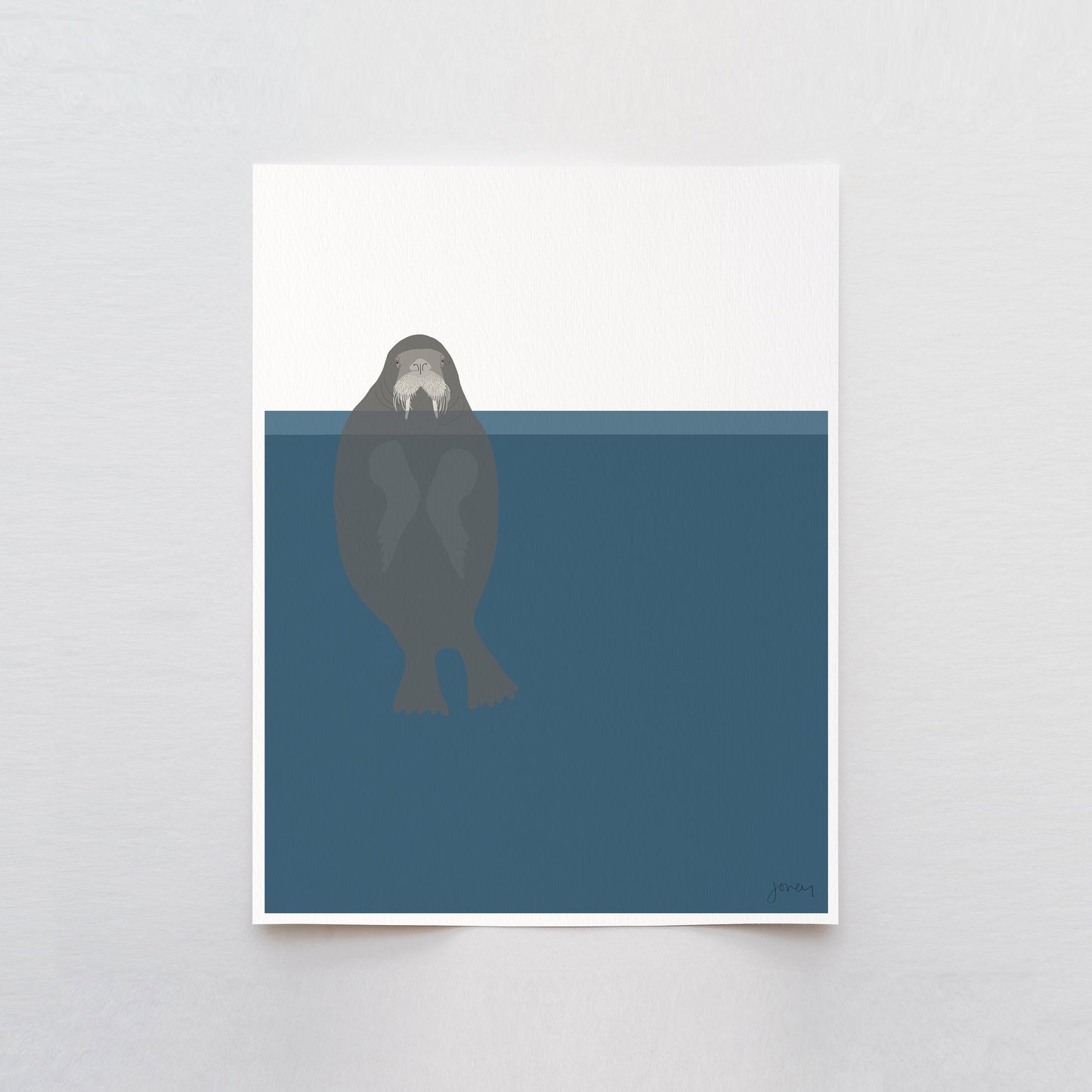 Pacific Walrus Art Print - Unframed or Framed - 170717