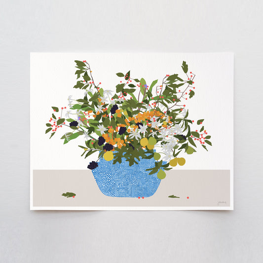 Kumquats Abstract Still Life Art Print - Unframed or Framed - 210309