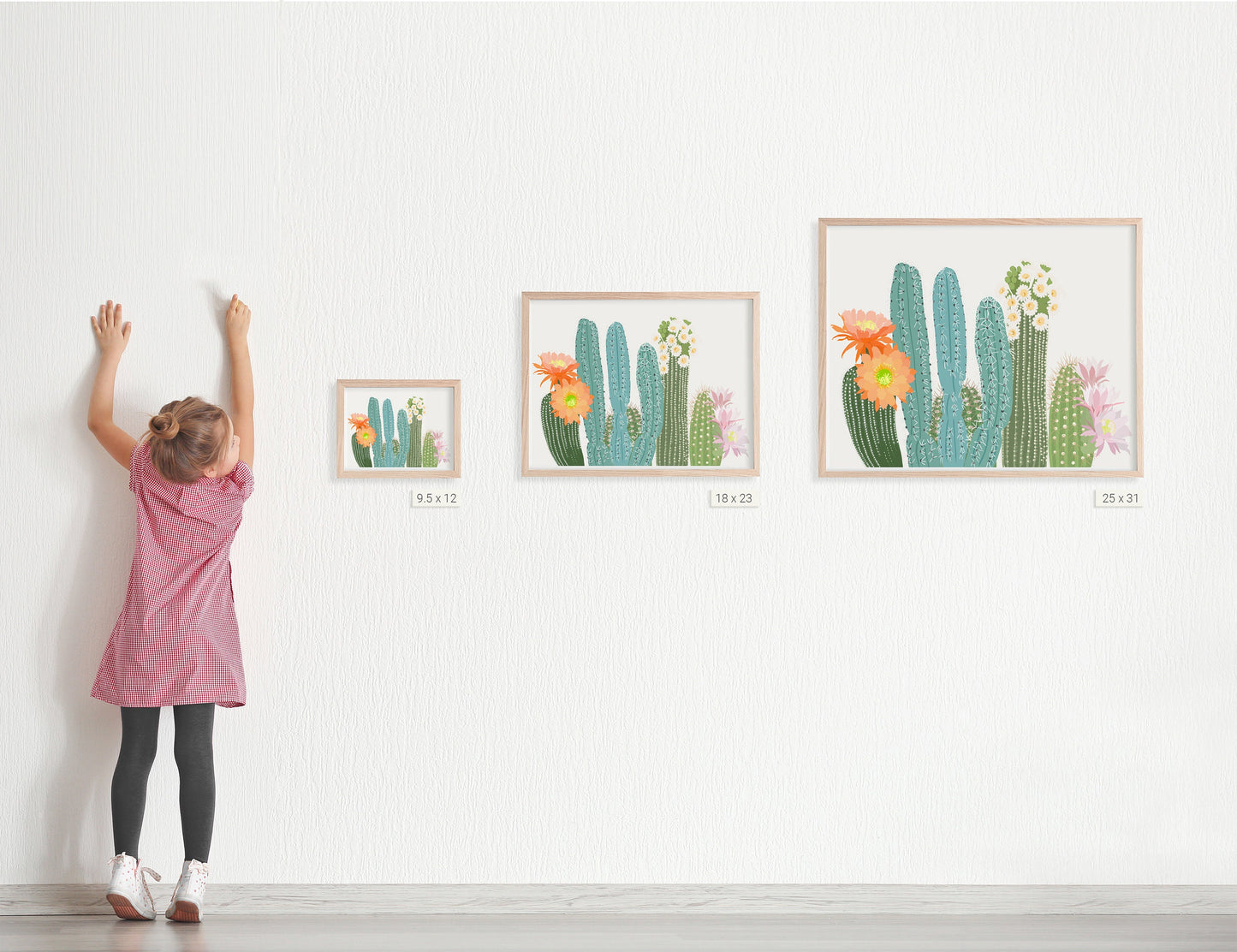 Cactus Flowers Art Print - Unframed or Framed - 211203