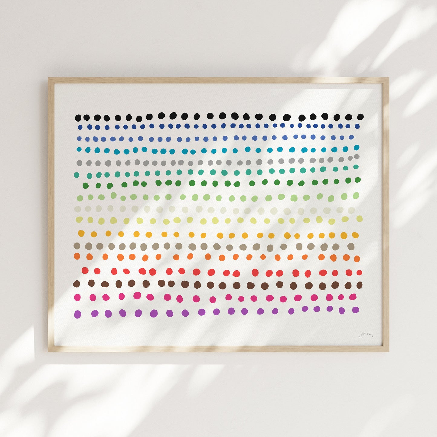 Rainbow Dots Art Print - Unframed or Framed - 150422