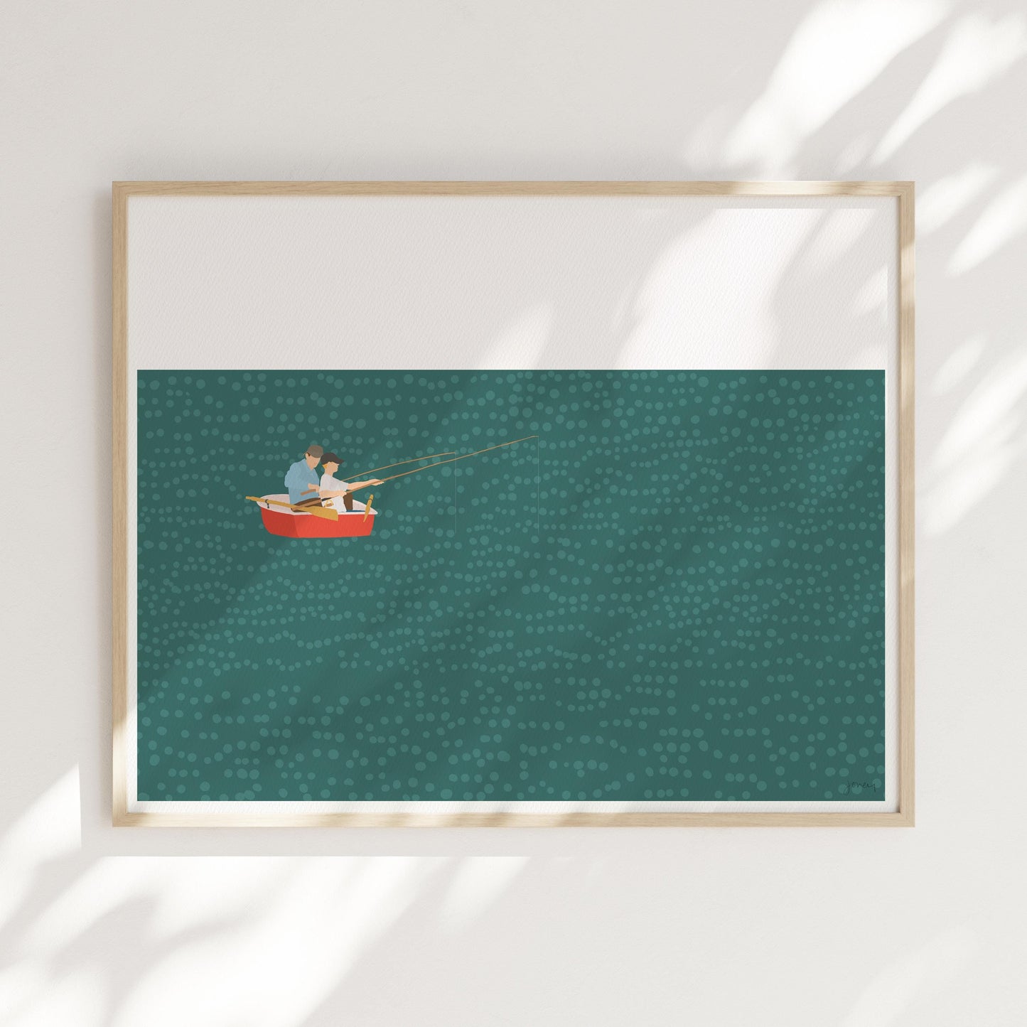 Lake Fishing Art Print - Unframed or Framed - 240903