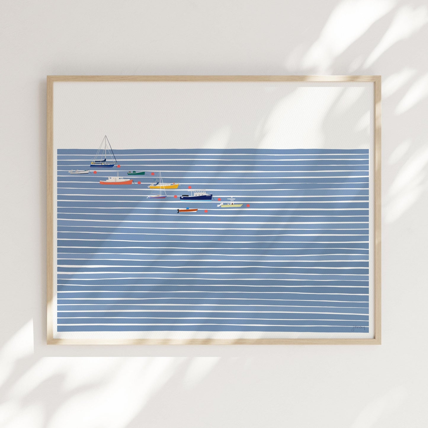 Harbor Moorings Art Print - Unframed or Framed - 250629