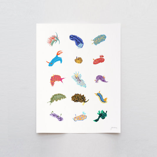 Nudibranch Sea Slugs Art Print - Unframed or Framed - 240302