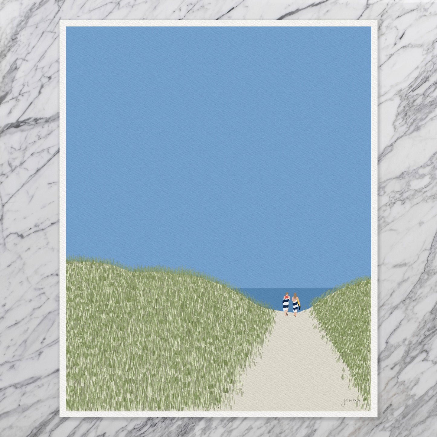 Daughters in Beach Dunes - Unframed or Framed - 240804