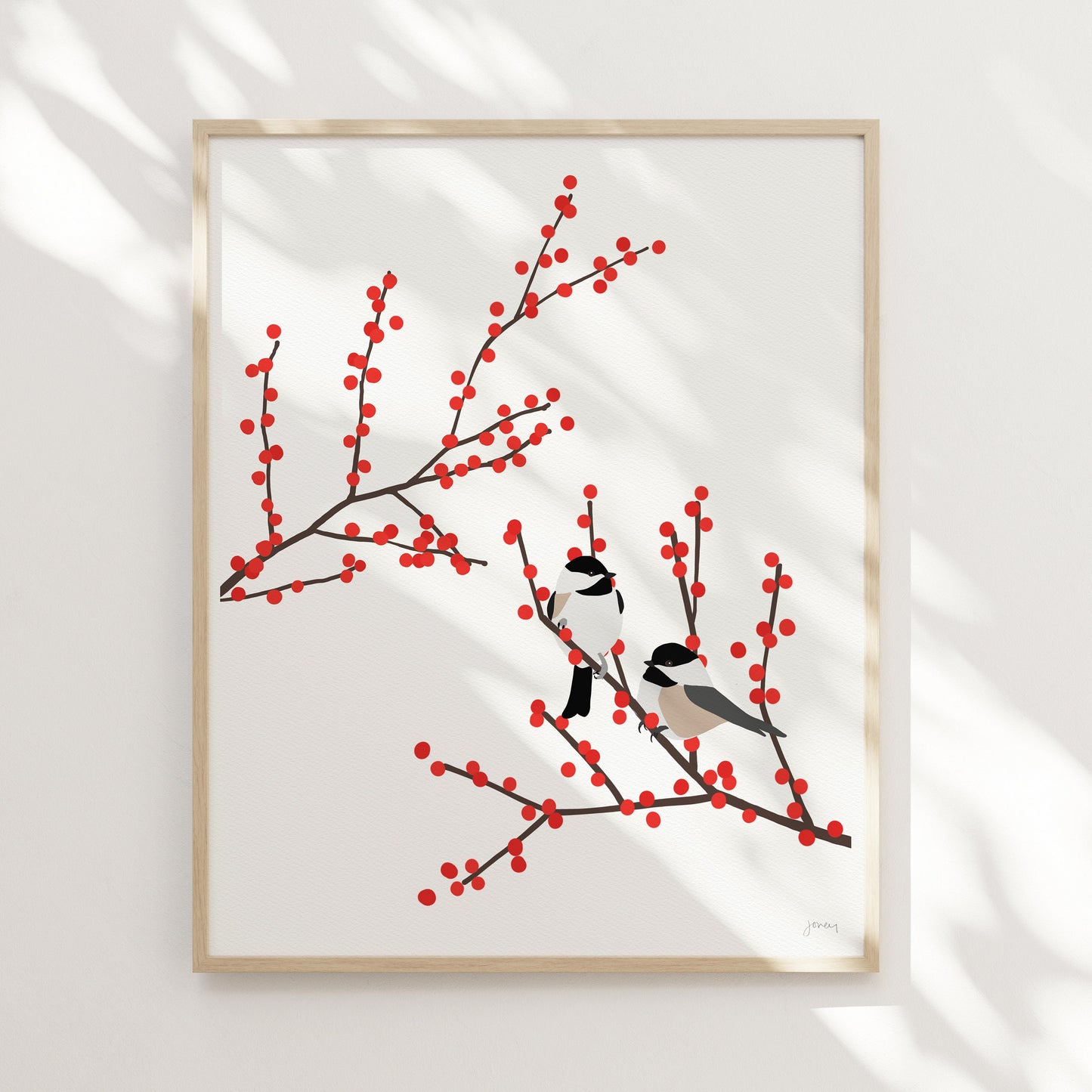 Chickadees Art Print - Unframed or Framed - 231224