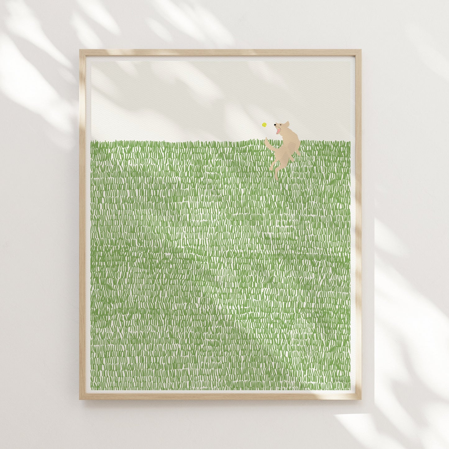 Golden Retriever in the Grass Art Print - Unframed or Framed - 140715