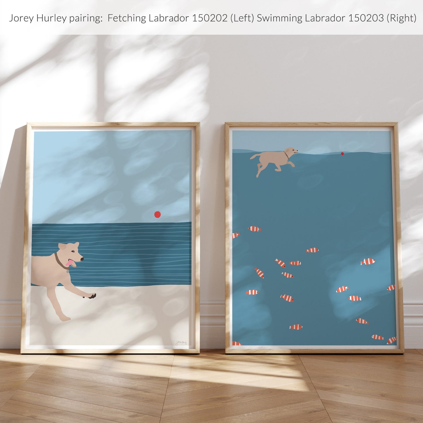 Fetching Labrador Art Print - Unframed or Framed - 150202