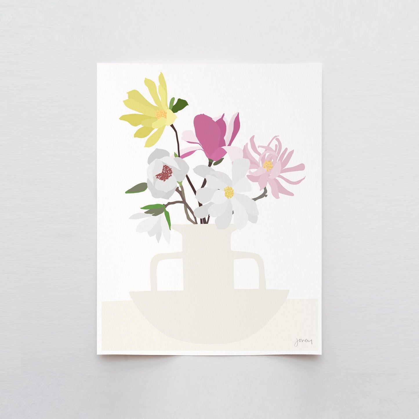 Still Life with Magnolia Flowers - Signed - 200802