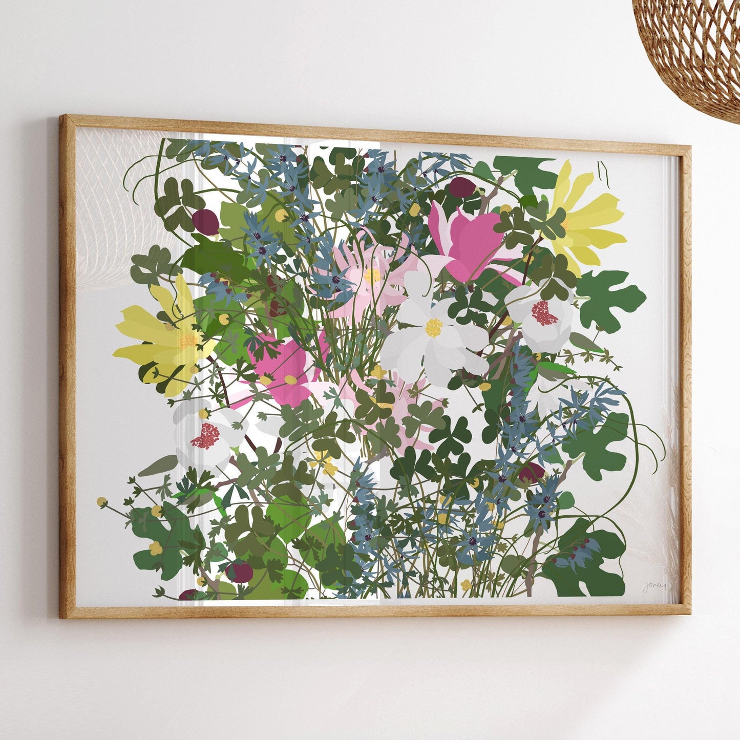 Magnolias Millefleurs Art Print - Unframed or Framed - 210322A