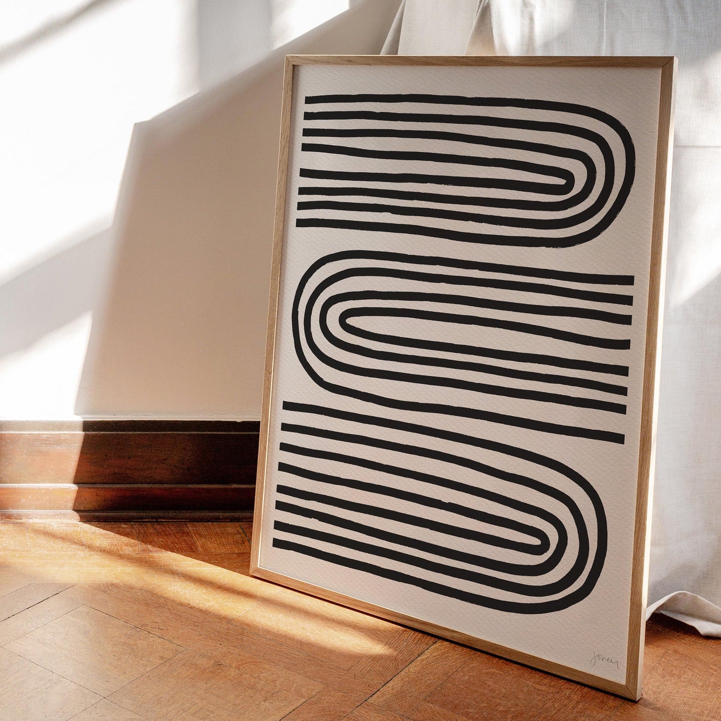 Oxbow Abstract Art Print - Unframed or Framed - 200218