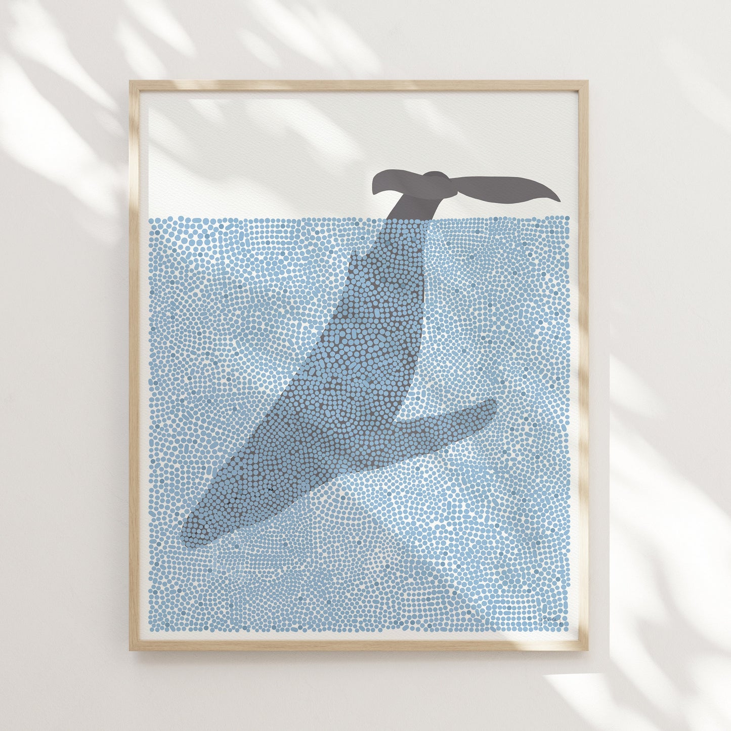 Abstract Whale Tale Art Print - Unframed or Framed - 240519