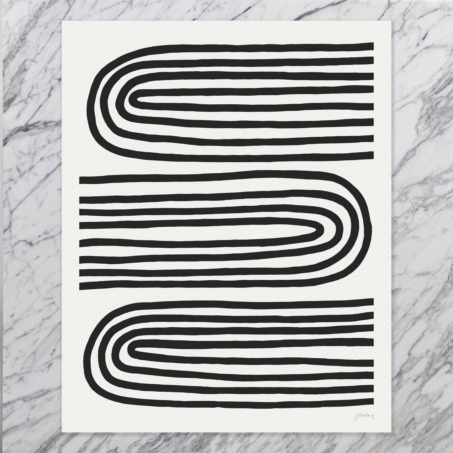 Oxbow Abstract Art Print - Unframed or Framed - 200218