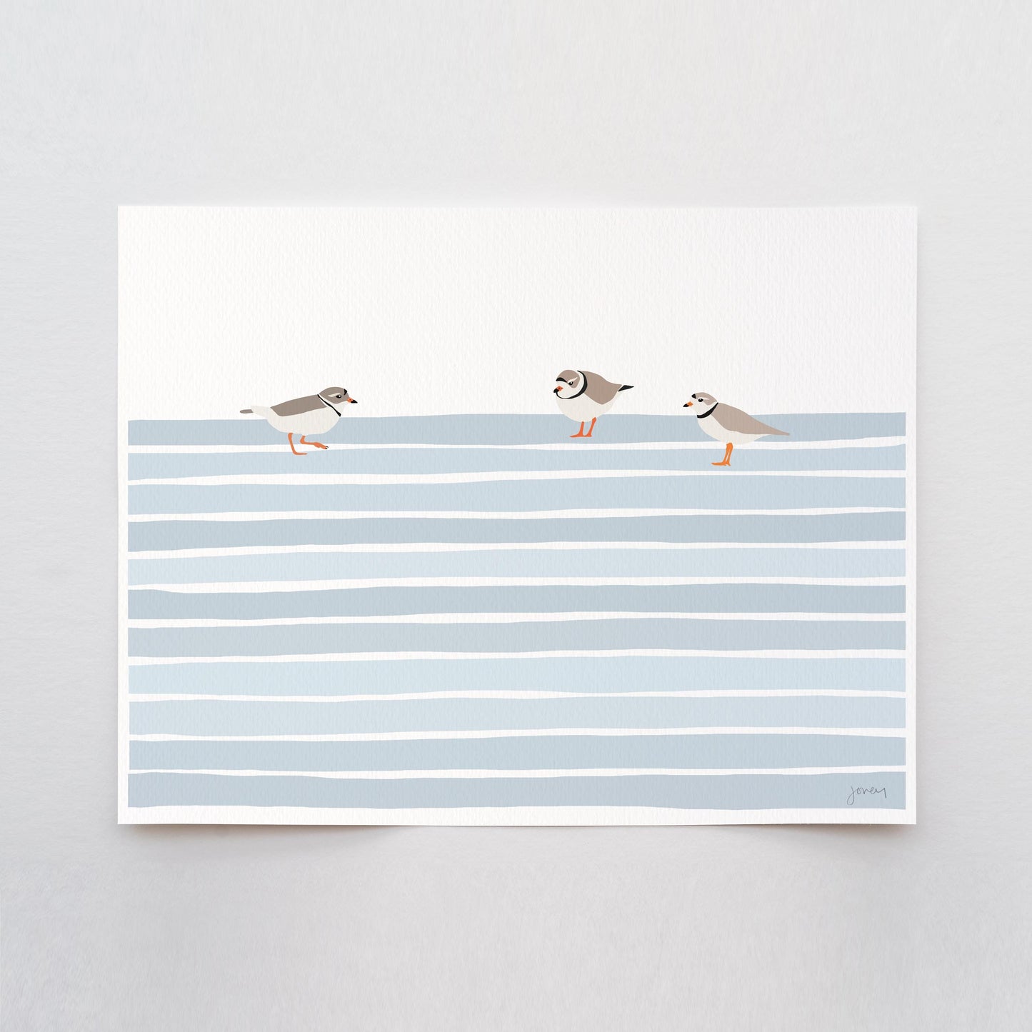 Piping Plovers Art Print - Unframed or Framed - 250608