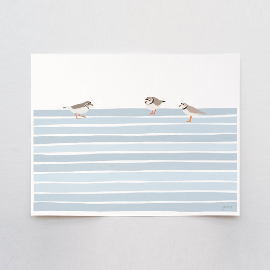 Piping Plovers Art Print - Unframed or Framed - 250608