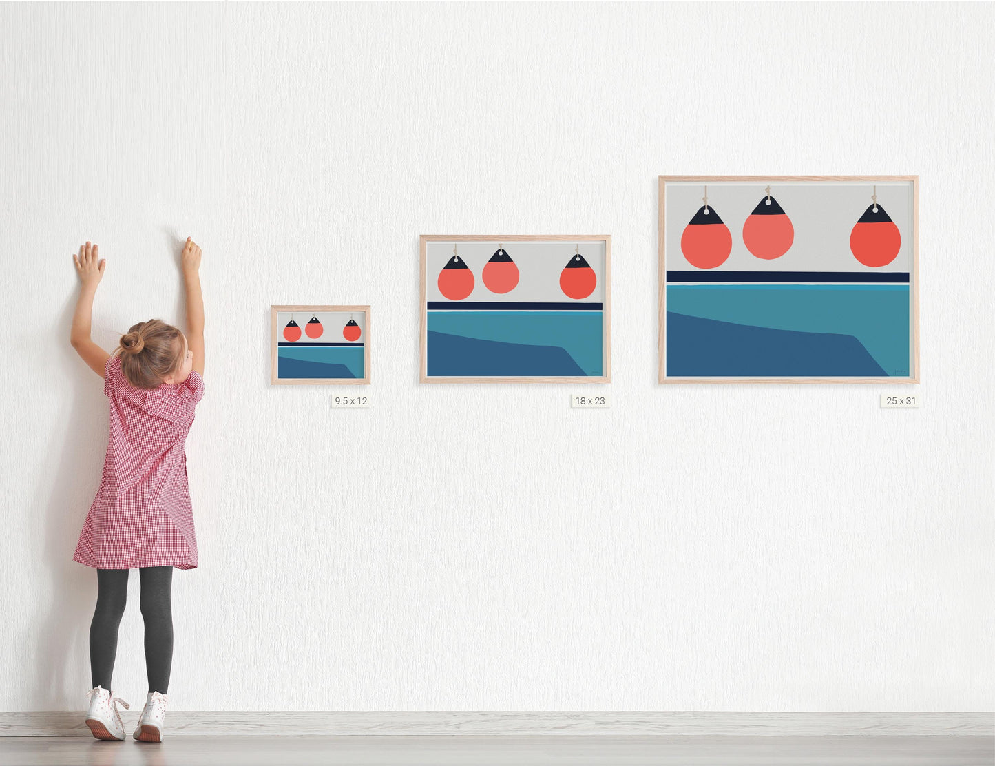 Sailboat with Buoys Art Print - Signed by Jorey Hurley - 260607