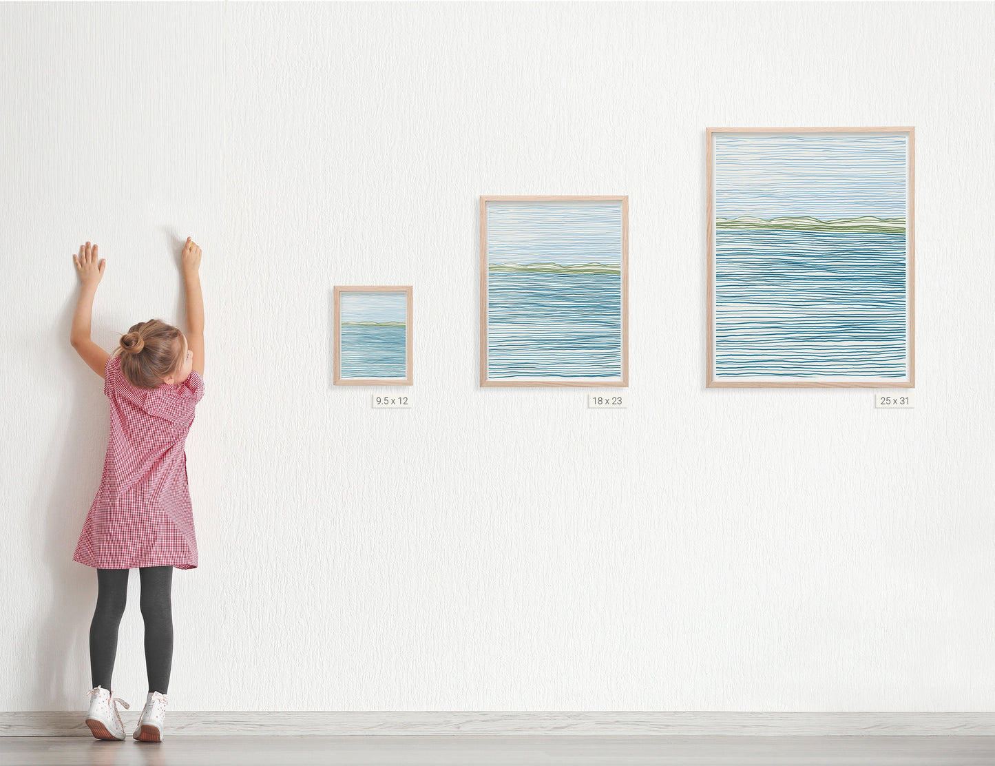 Striped Berkeley Hills Abstract Art Print - Unframed or Framed - 121104