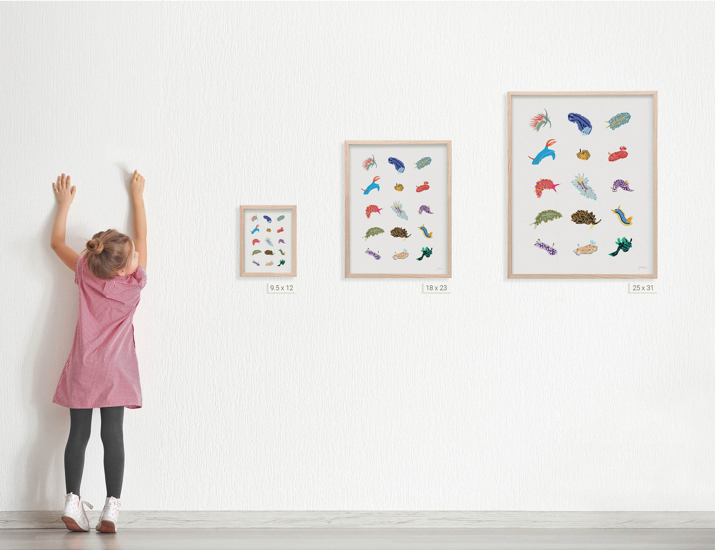 Nudibranch Sea Slugs Art Print - Unframed or Framed - 240302